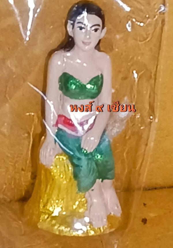 แม่ตะเคียนทอง (เจ้าแม่บุญสีทอง) เนื้อสัมฤทธิ์เพ้นท์สี หลวงตารวม วัดโคกสำราญ 2565