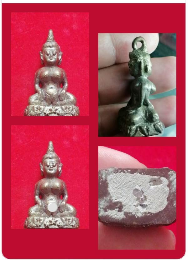 รูปหล่อ 1 องศ์ มี 2 หน้า ด้านหน้า งั่ง ด้านหลัง แม่เป๋อ  อุดมวลสาร ใต้ฐาน   รุ่นสุดท้ายของ        หลวงปู่ครูบาคำเป็ง